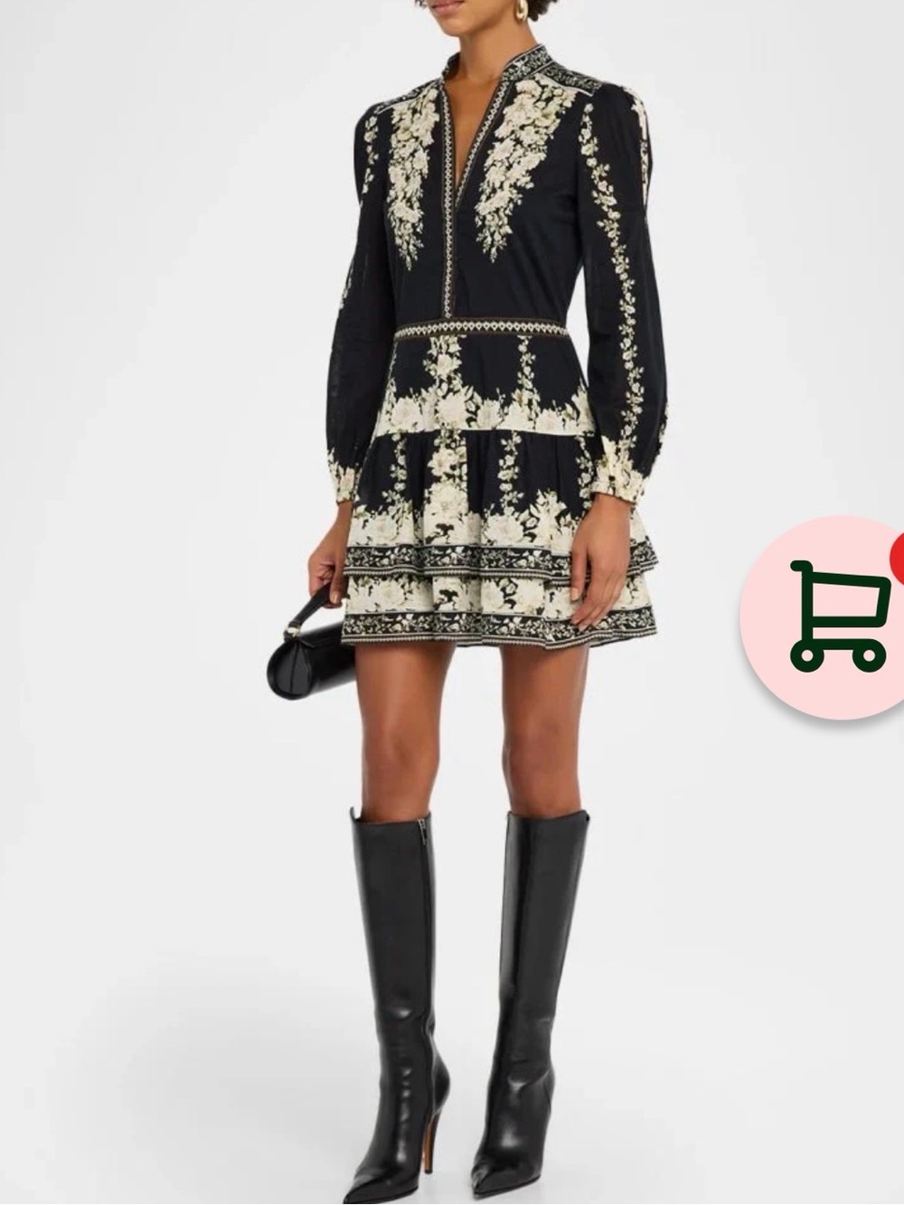 Alice + Olivia Valencia Mini Dress in Free Falling
